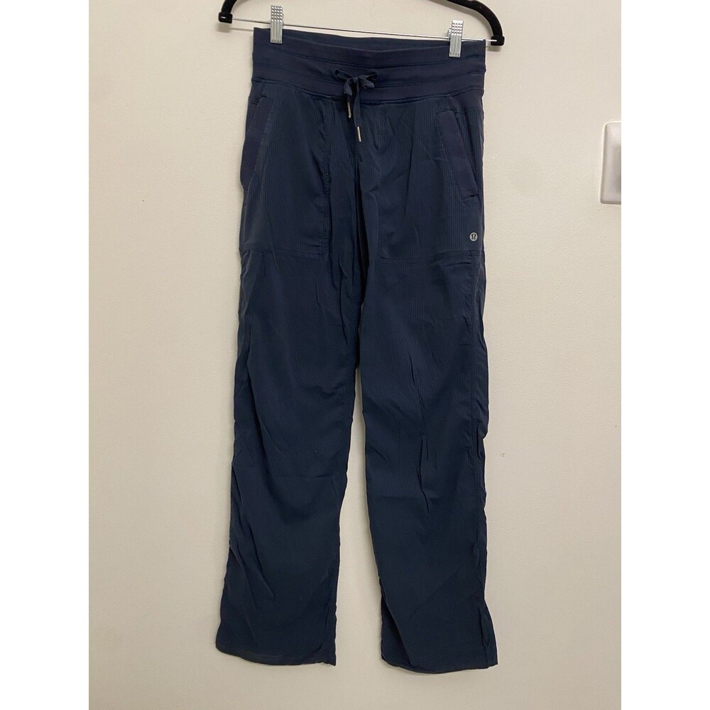 Lululemon Dance Studio Pants Sz 4 Reg 30” Midnight Blue Straight Leg Relaxed